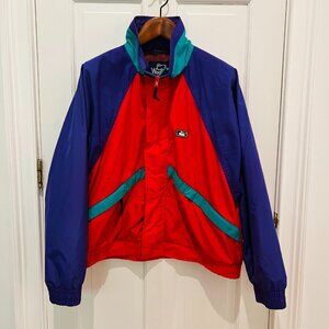 Vintage 90s Colorblock Woolrich Windbreaker Jacket Shell Size L